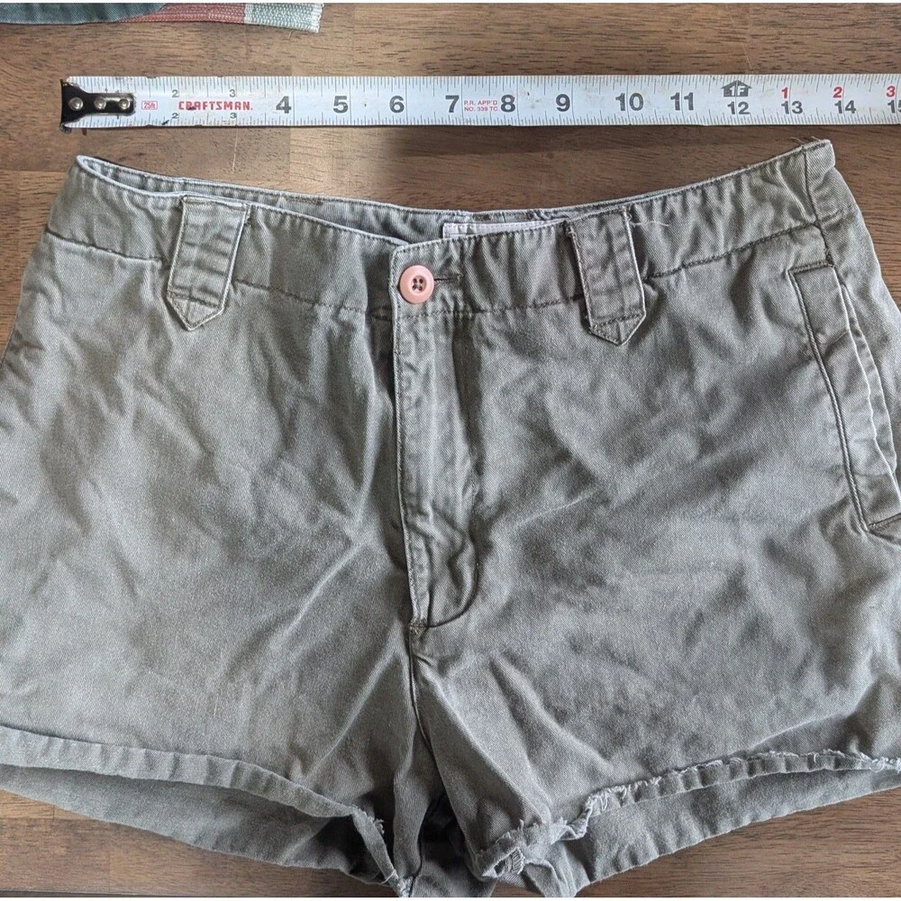Abercrombie & Fitch Women's Mini Shorts Size 6, Green, Cotton, Flat
